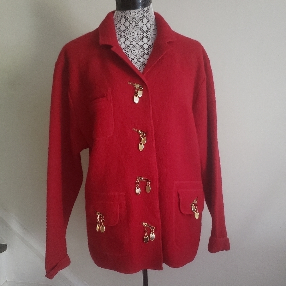 Vintage Lisa International Boiled Wool Jacket.